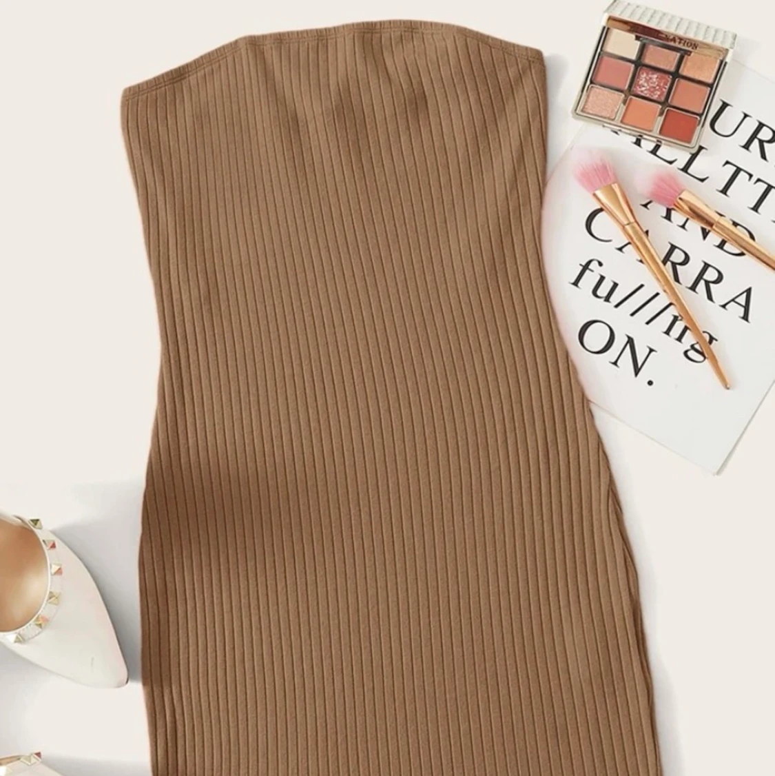 Basic rib-Knit klänning