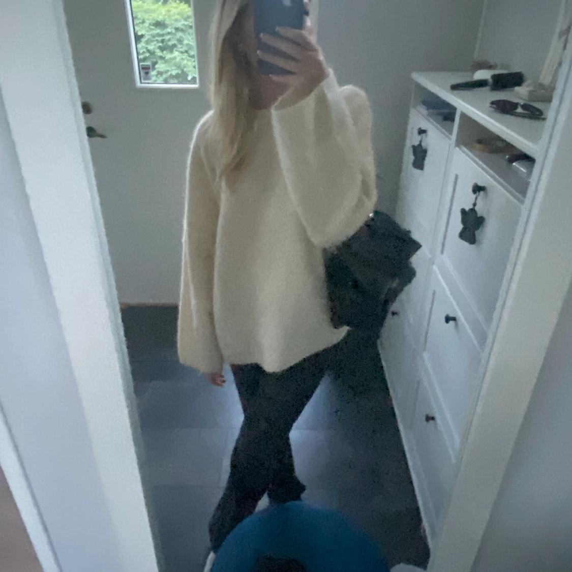 Stickad tröja i mohair - 91