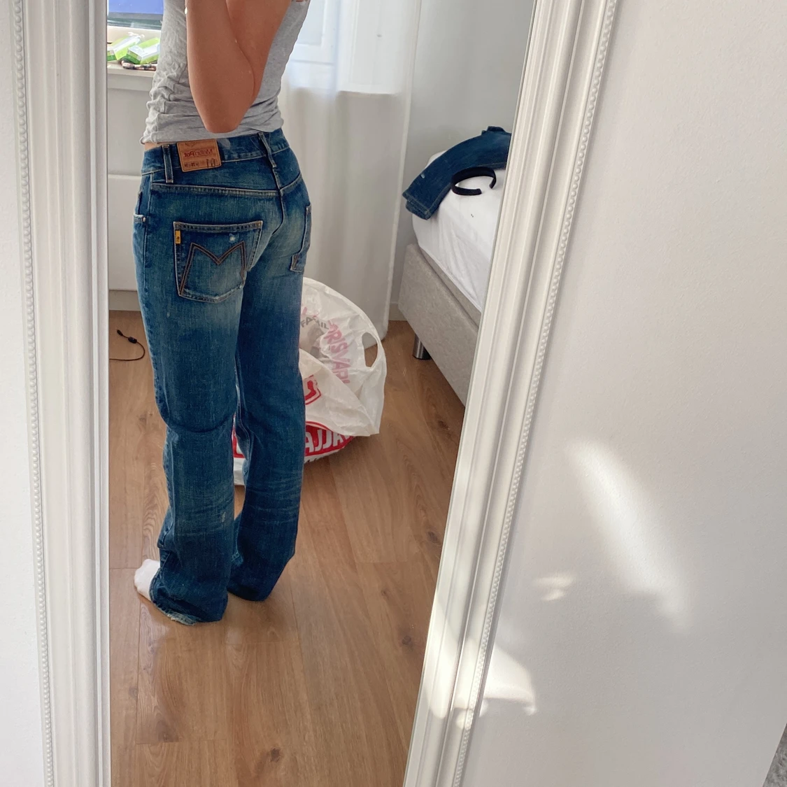 lågmidjade jeans - 90