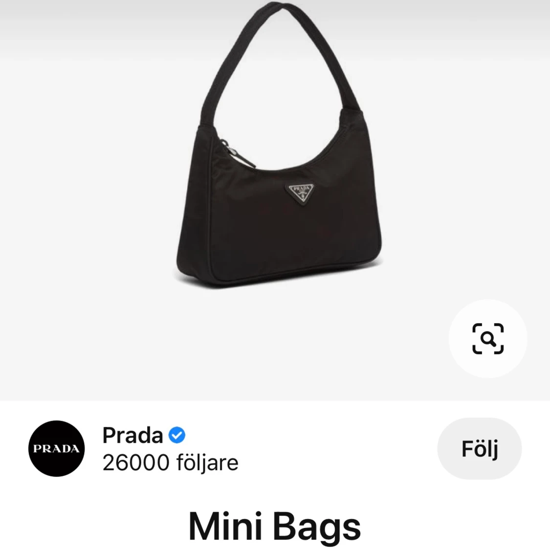 Prada nylon mina bag - 90