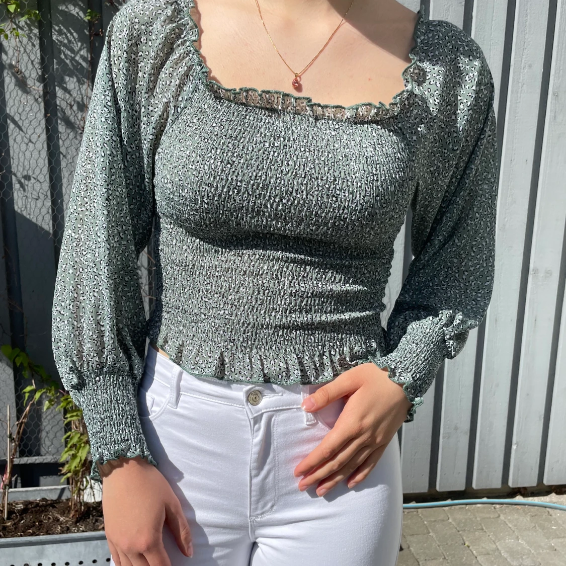 Grön leopardtopp - 90