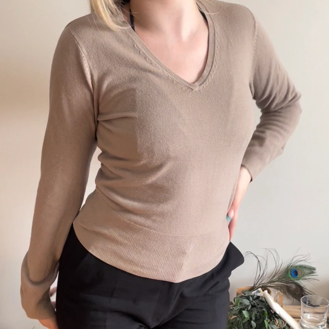 Långärmad varm tröja - 90