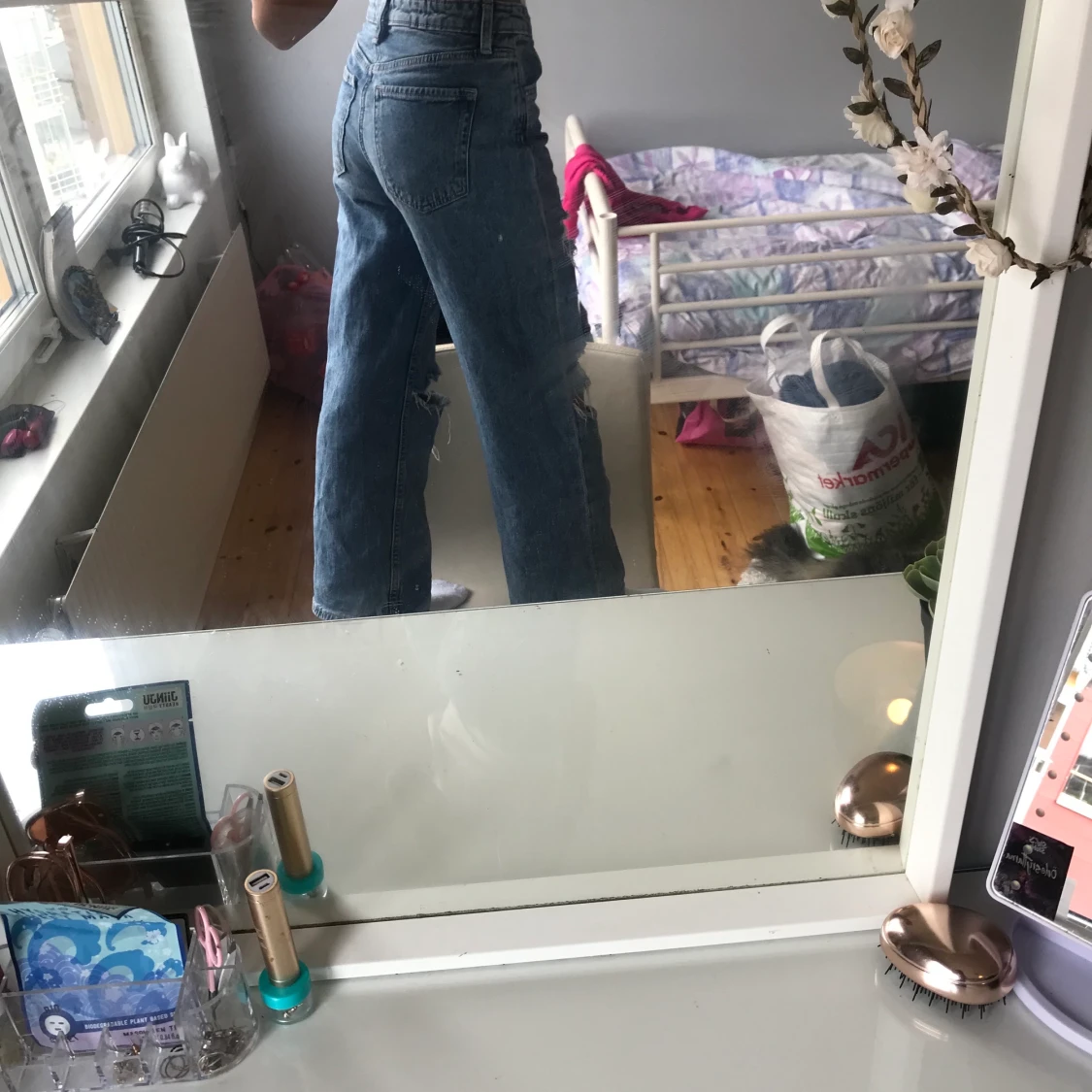 Blåa vida jeans - 91