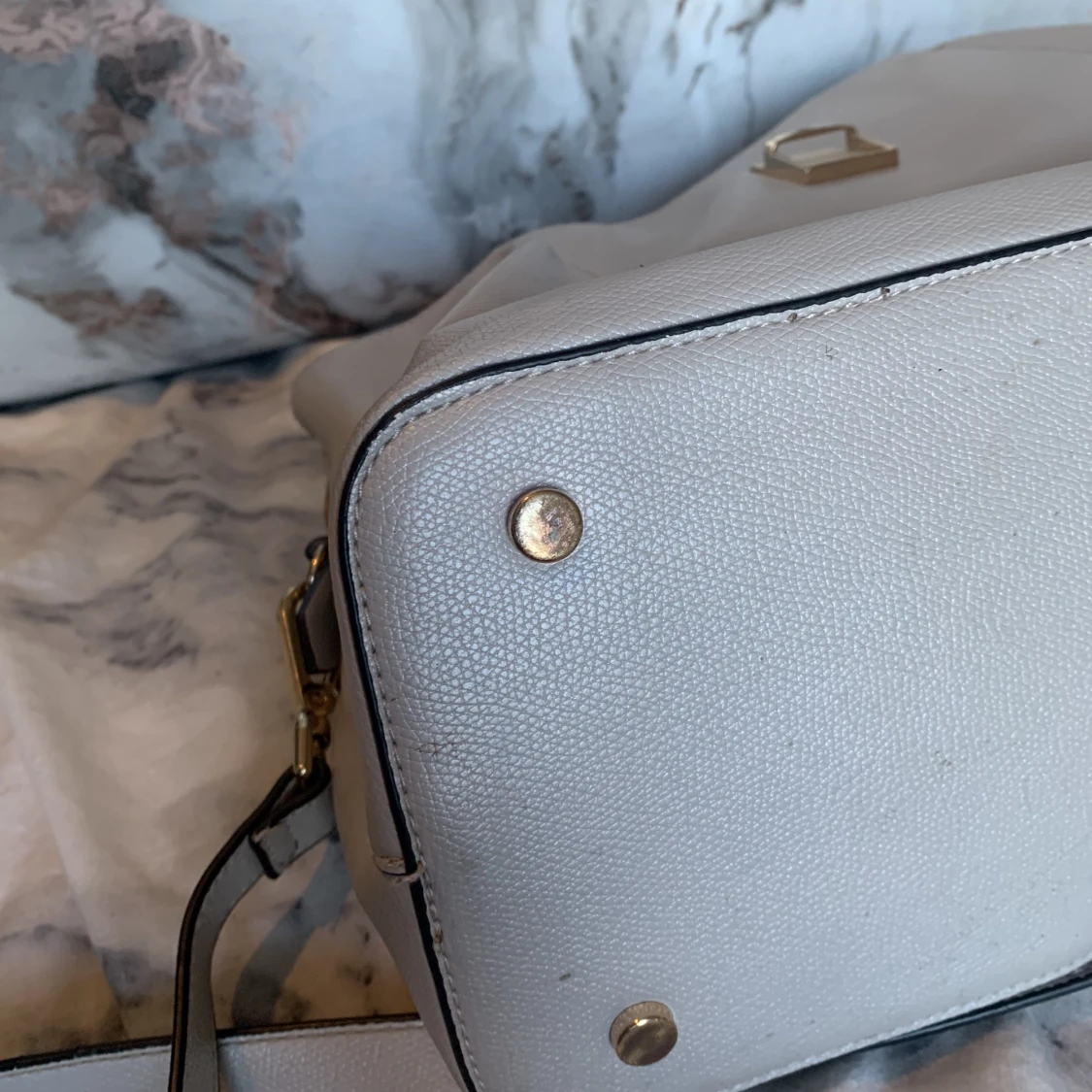 Grey Leather handbag  - 91