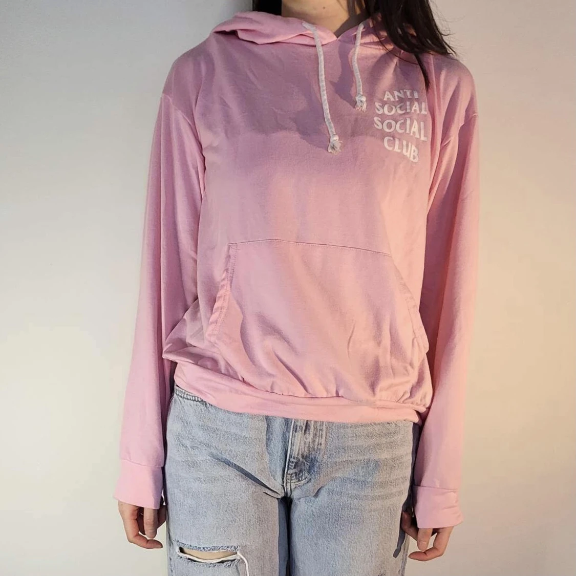 rosa anti social social club fejk hoodie - 90