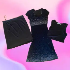 Glittrig mesh klänning med tillhörande kjol och topp, perfekt till nyår!💕💖💖 