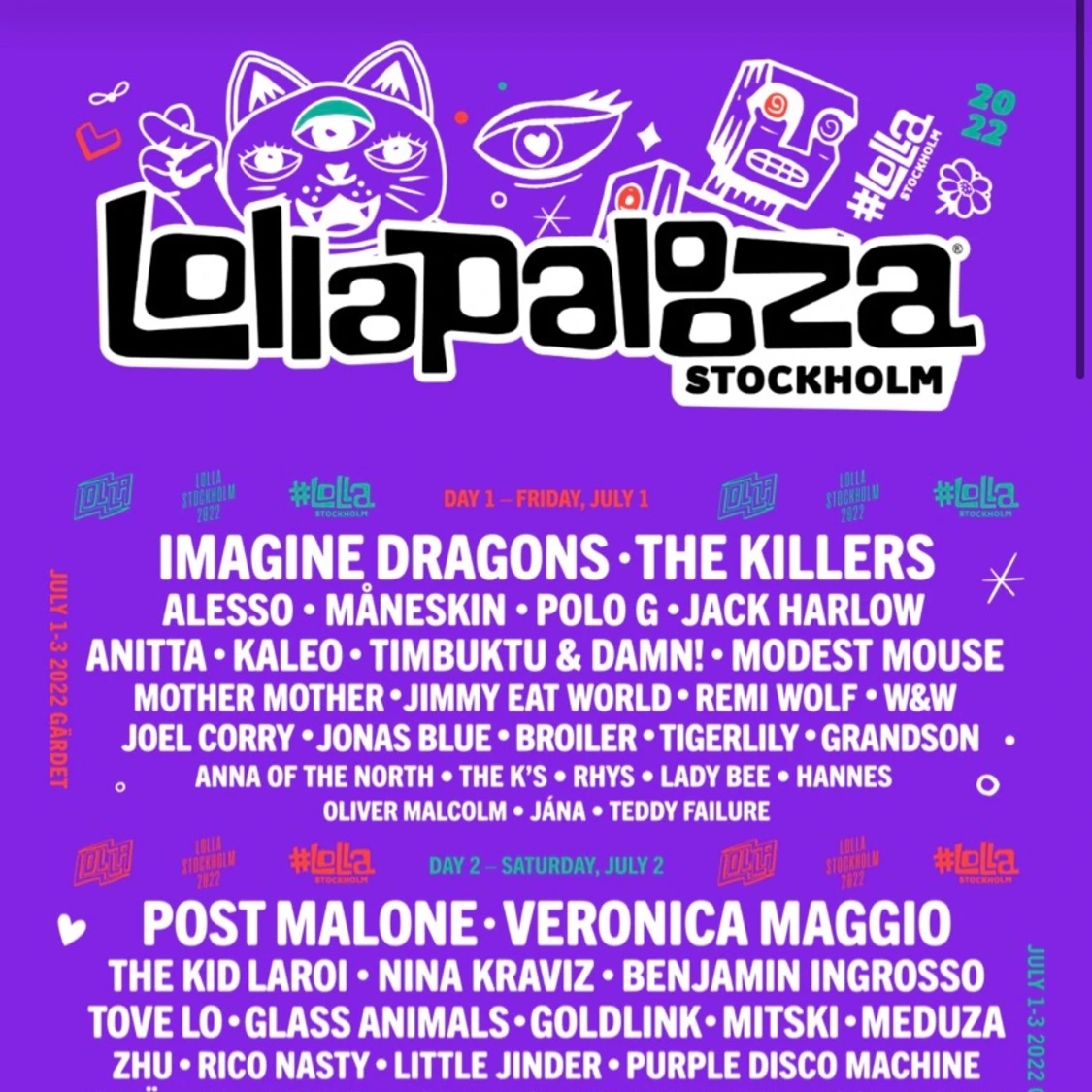 Lollapalooza 3-day pass
