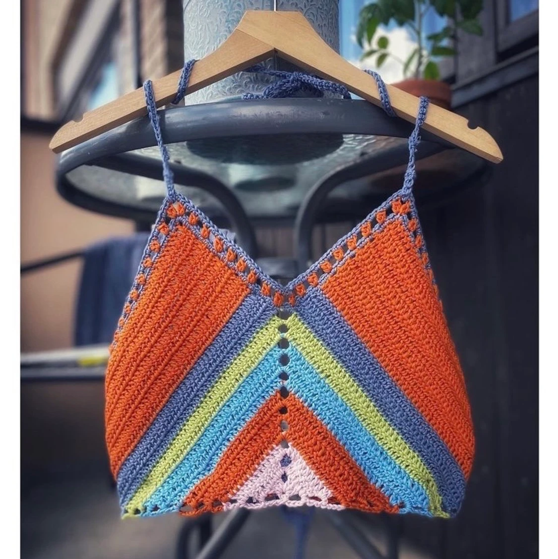 Virkad topp 70-talsstil - 90