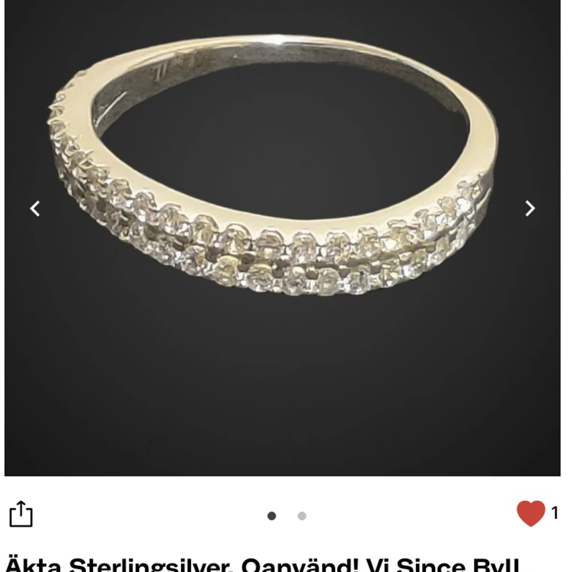 Äkta 925 silver ring