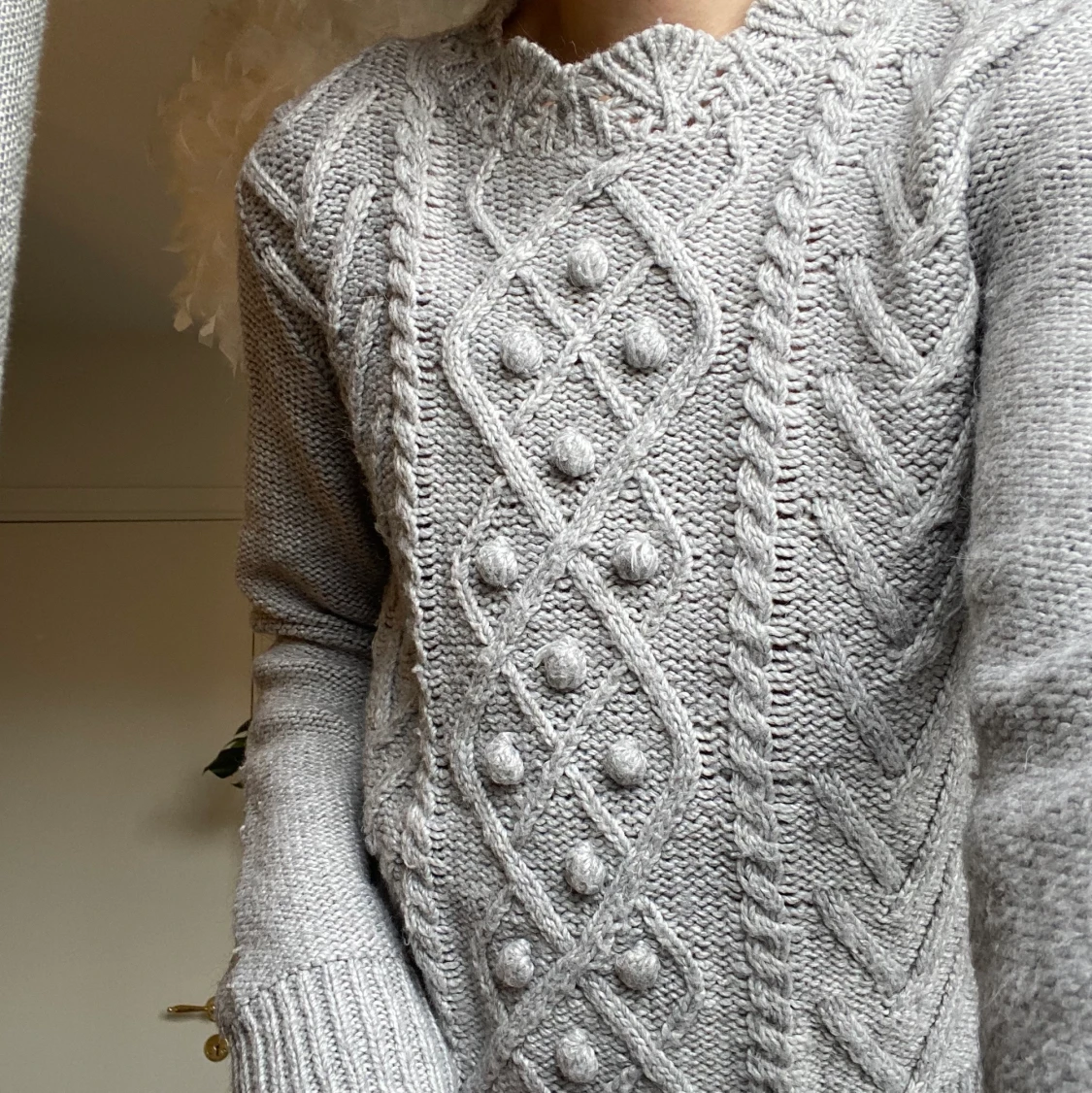 Lindex grå stickad tröja - 90