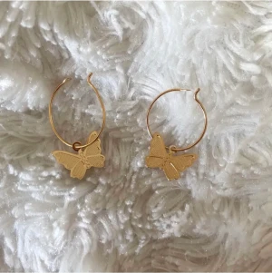 Fjärils örhängen  - Säljer dess jättefina örhängen från brandy melville. Dom är endast använda en gång och är i jättebra skick. Tveka inte att skriva om du har någon fråga💚