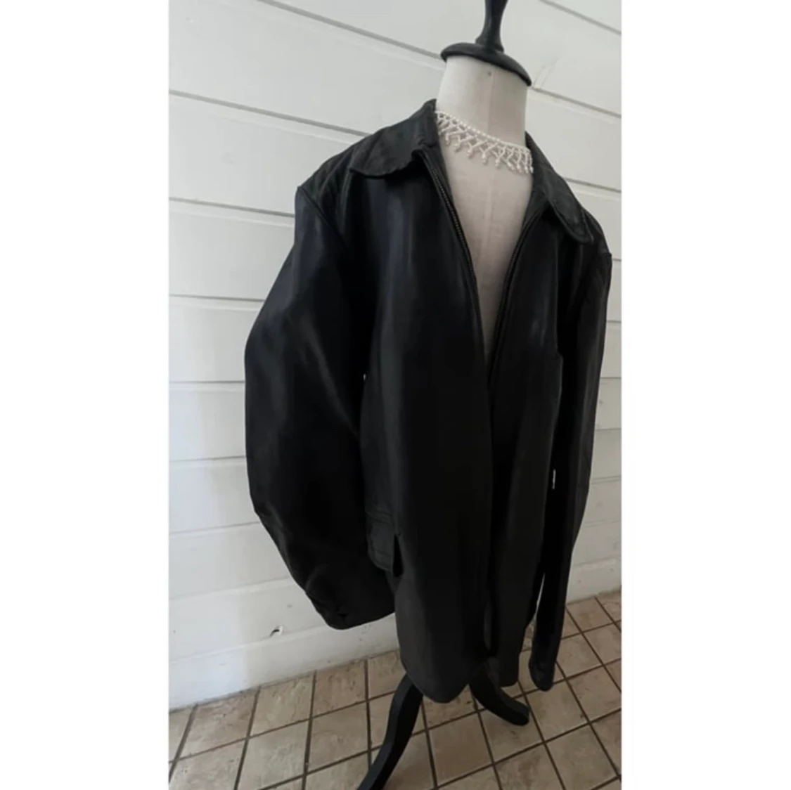 VINTAGE LÄDERJACKA - 91