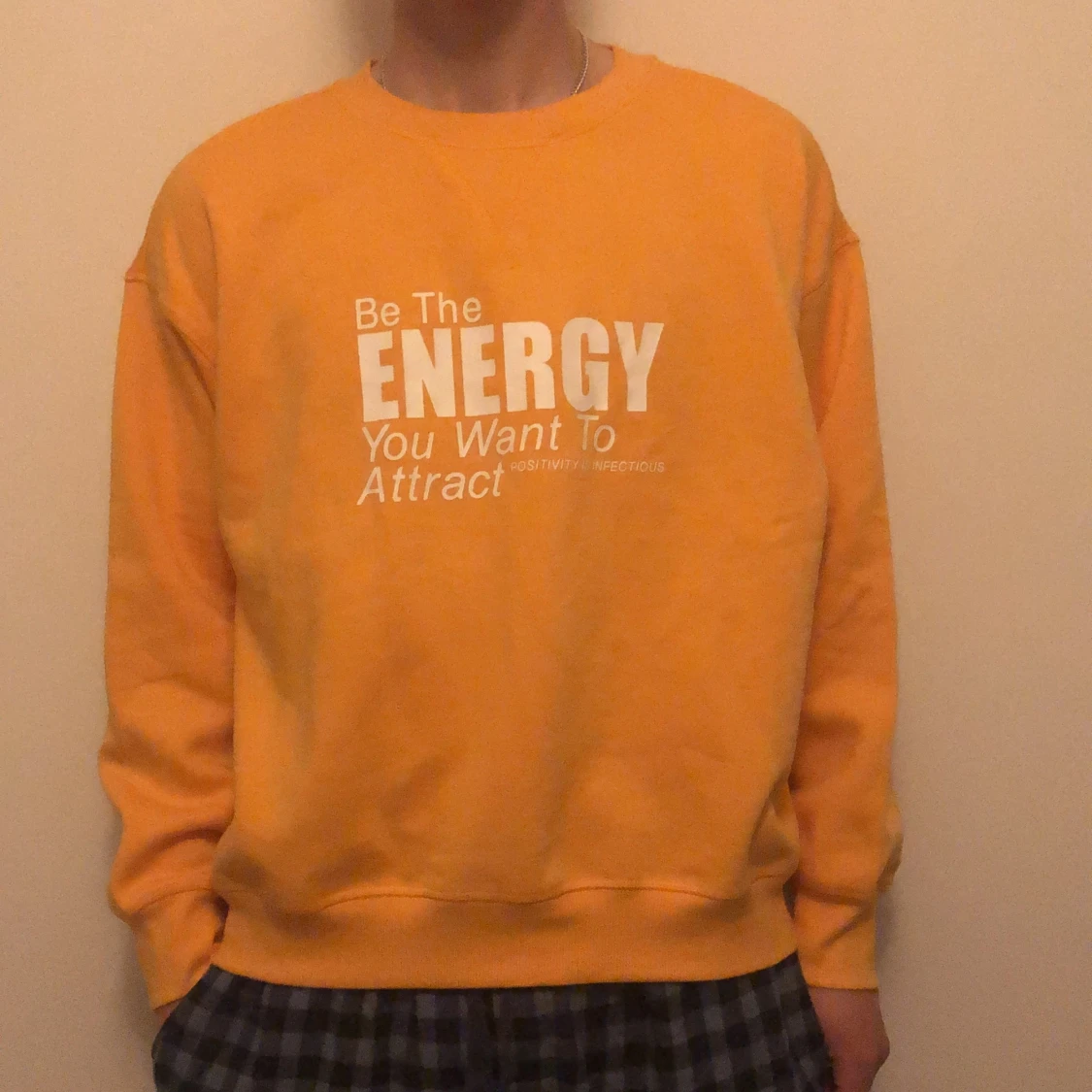 H&M sweatshirt, orange strl M
