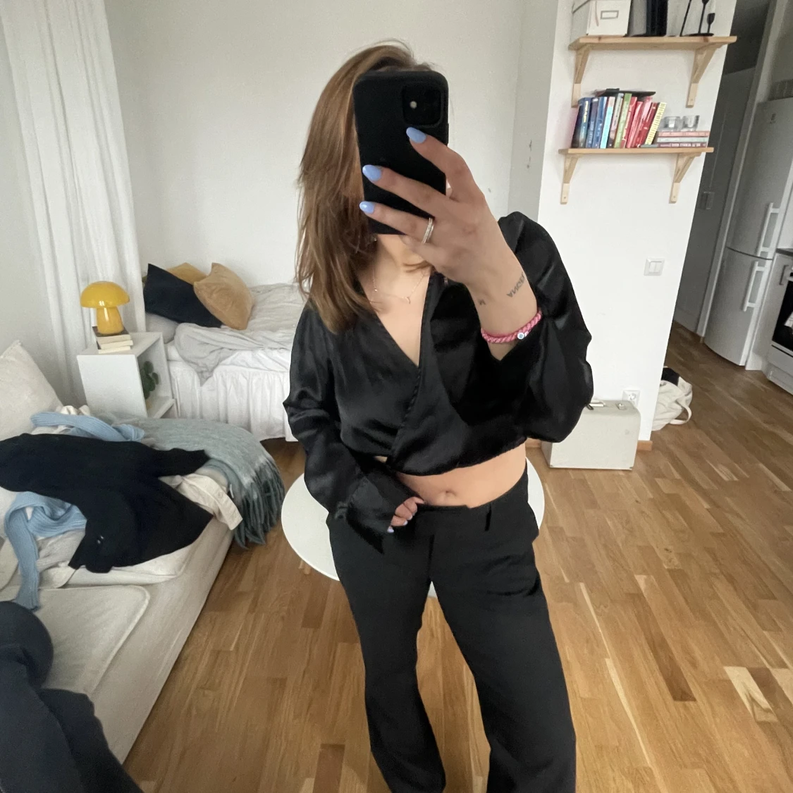 Omlott tröja i silke 