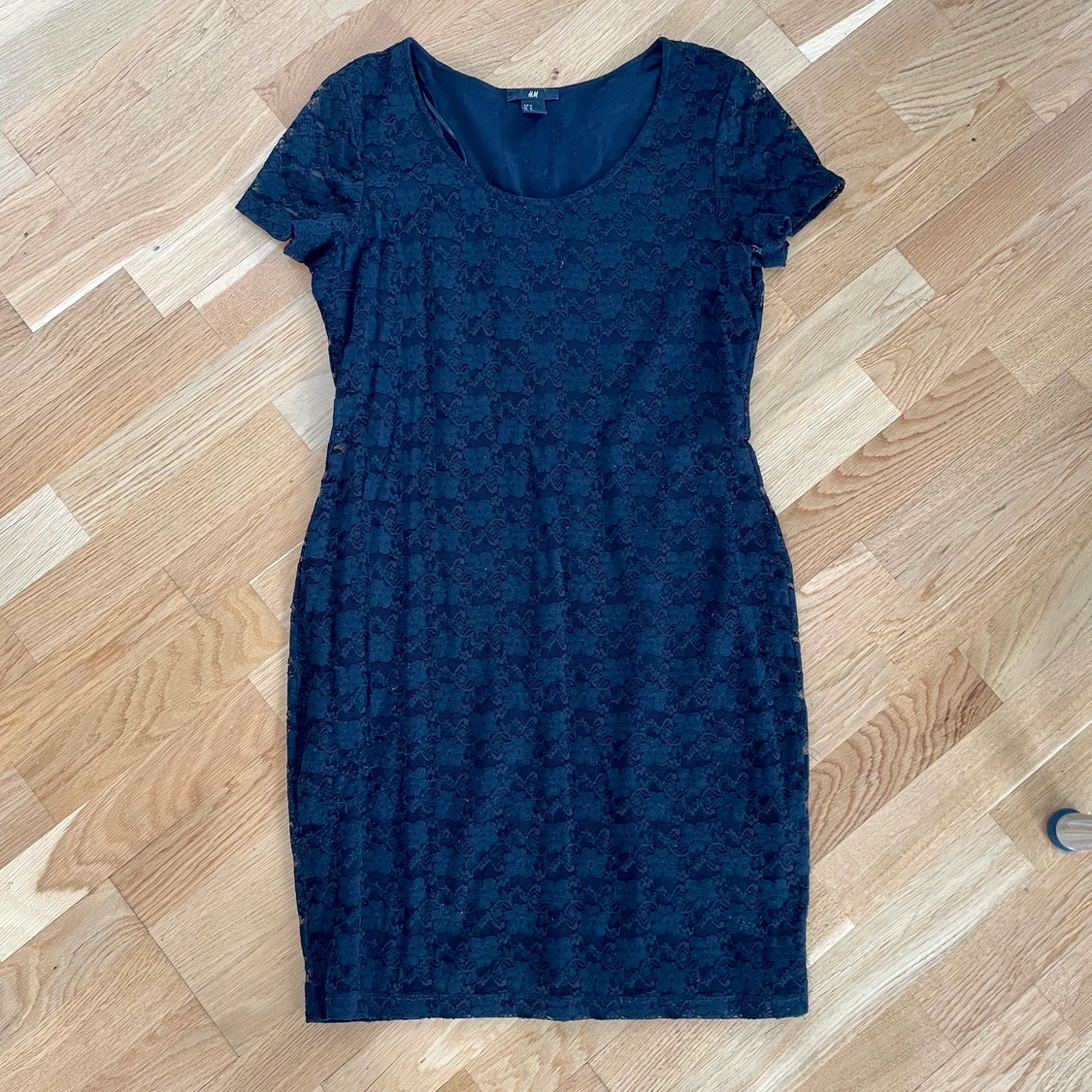 Svart lace klänning storlek m