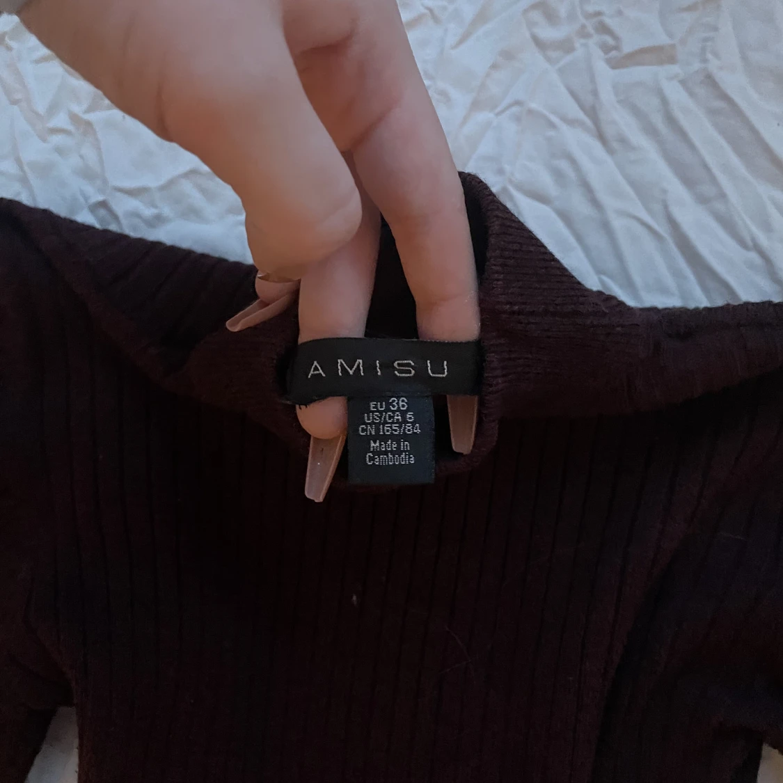 Vinröd höstklänning - 90