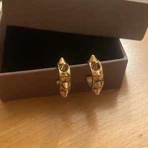 Edblad örhängen, lägger upp igen - Säljer dessa örhängen, använt en enstaka gång då jag vill gå över till silversmycken💕