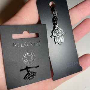 Pilgrim hänge och berlock  - Köpt från officiella hemsidan, ögat har små svarta stenar av hematit kristall.  Ögat: 100kr handen: 80kr  Frakt: 13kr