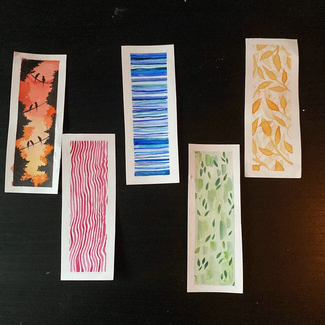 Bokmärke i akvarell