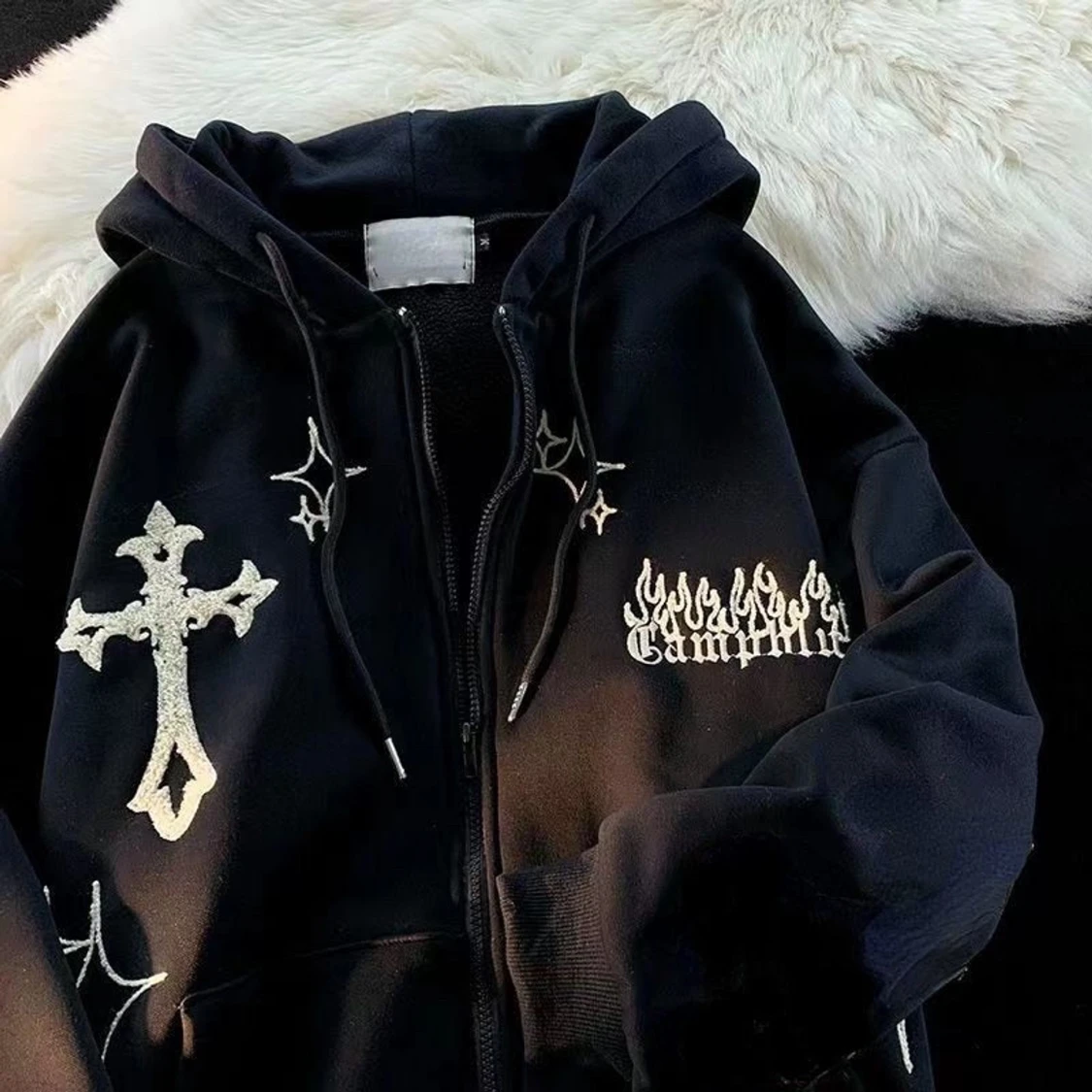 Y2k gothic zip-up