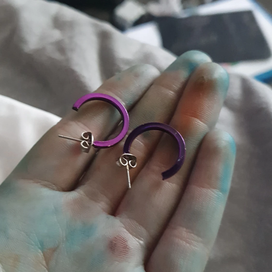 Lila örhängen - 90