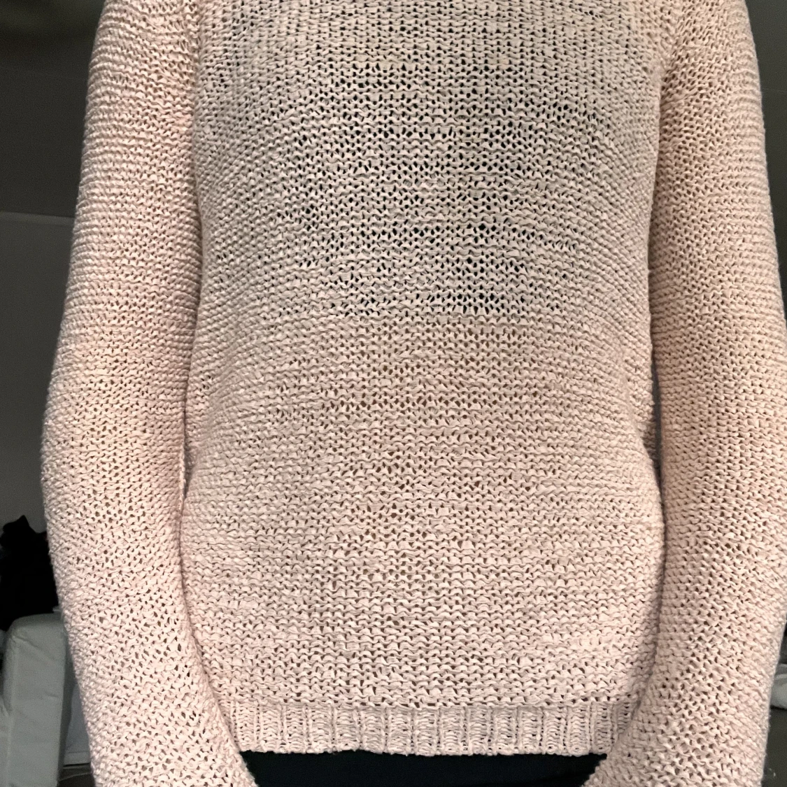 stickad långärmad tröja - 91