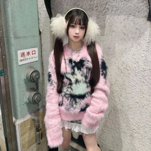 Racer worldwide Furry Cat Sweater (Sample) - selling a sample of racer worldwide Furry Cat Sweater Green color 10/10 never worn For additional info or bidding text me