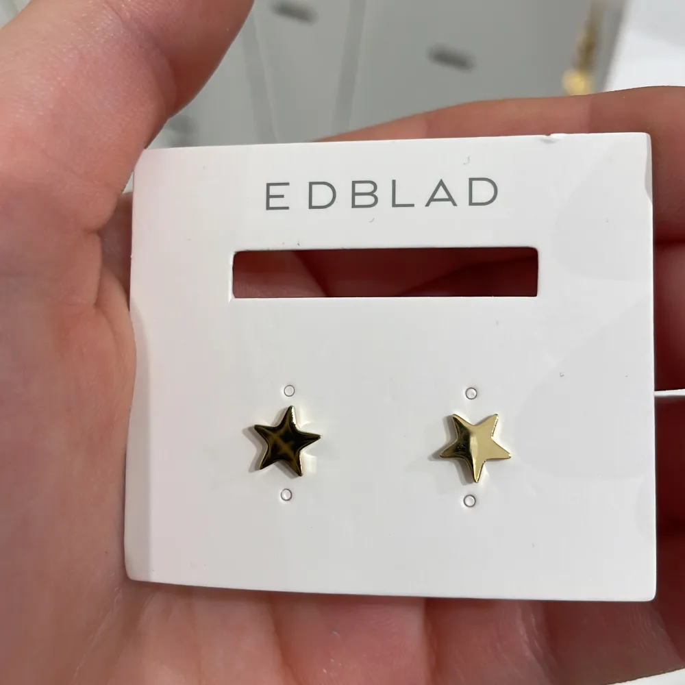 Säljer mina fina stjärn örhängen från Edblad som jag fick i julklapp, aldrig använda då jag inte använder guld, kan även byta🥰🥰. Accessoarer.