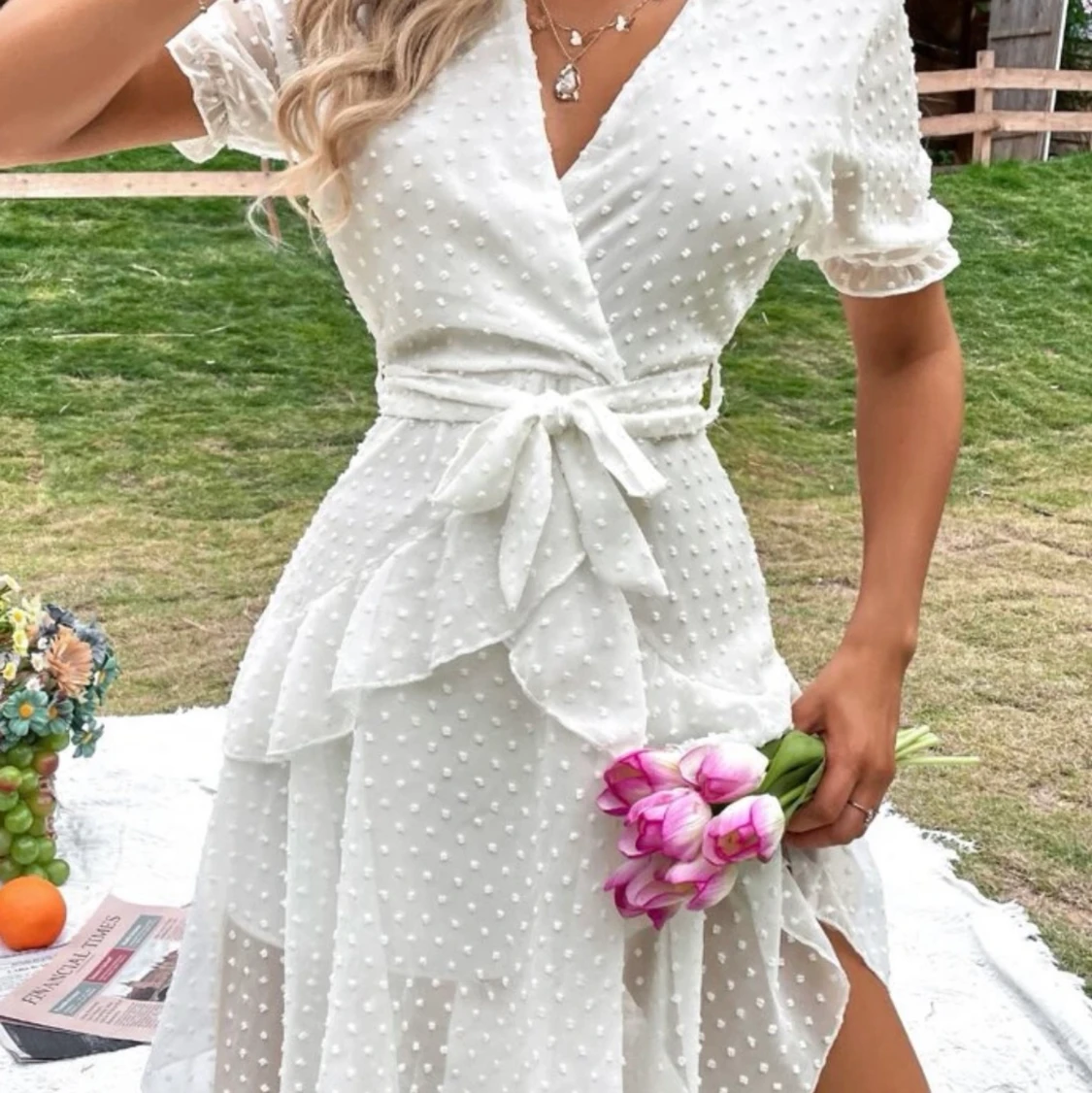 Vit sommar klänning