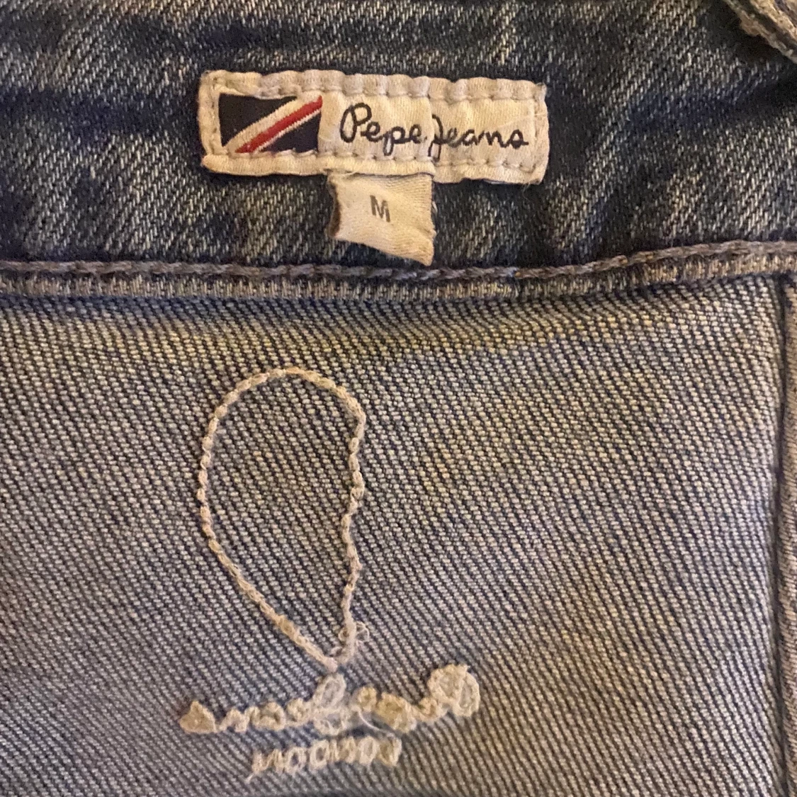 Pepe jeans vintage denim crop top💕 ocean blue vintage wash - 91