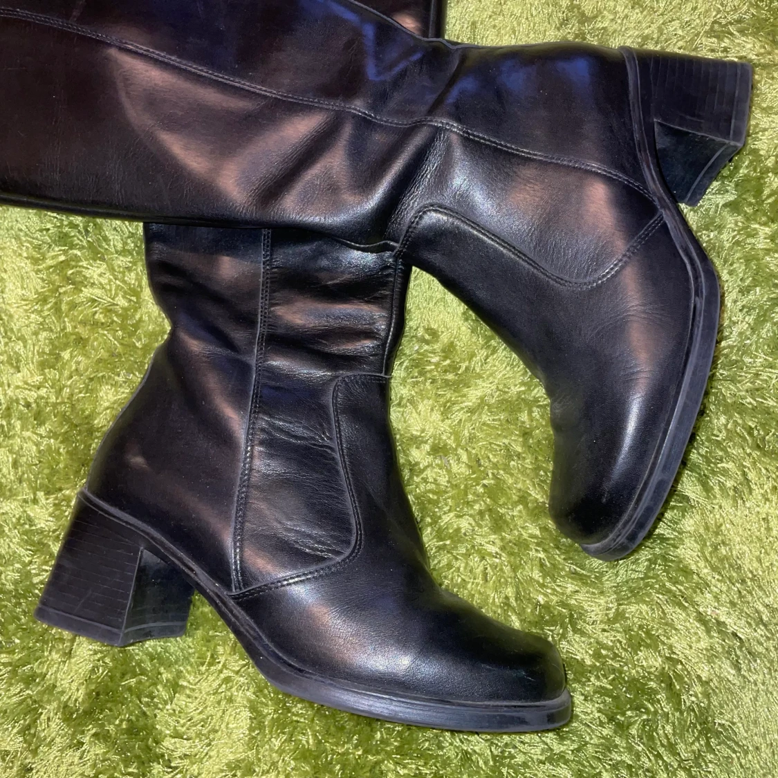 Svarta stövlar med klack - 90