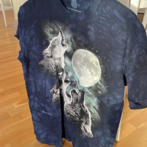 Blå tvättad tröja - Knappt använd tshirt i bra material