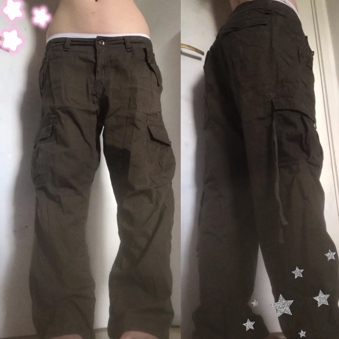 utsvängda cargo byxor