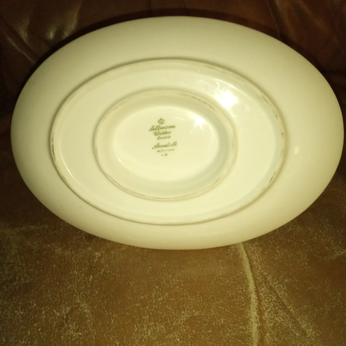 Sås skål Annabelle vit porslin mönstrad . - 73