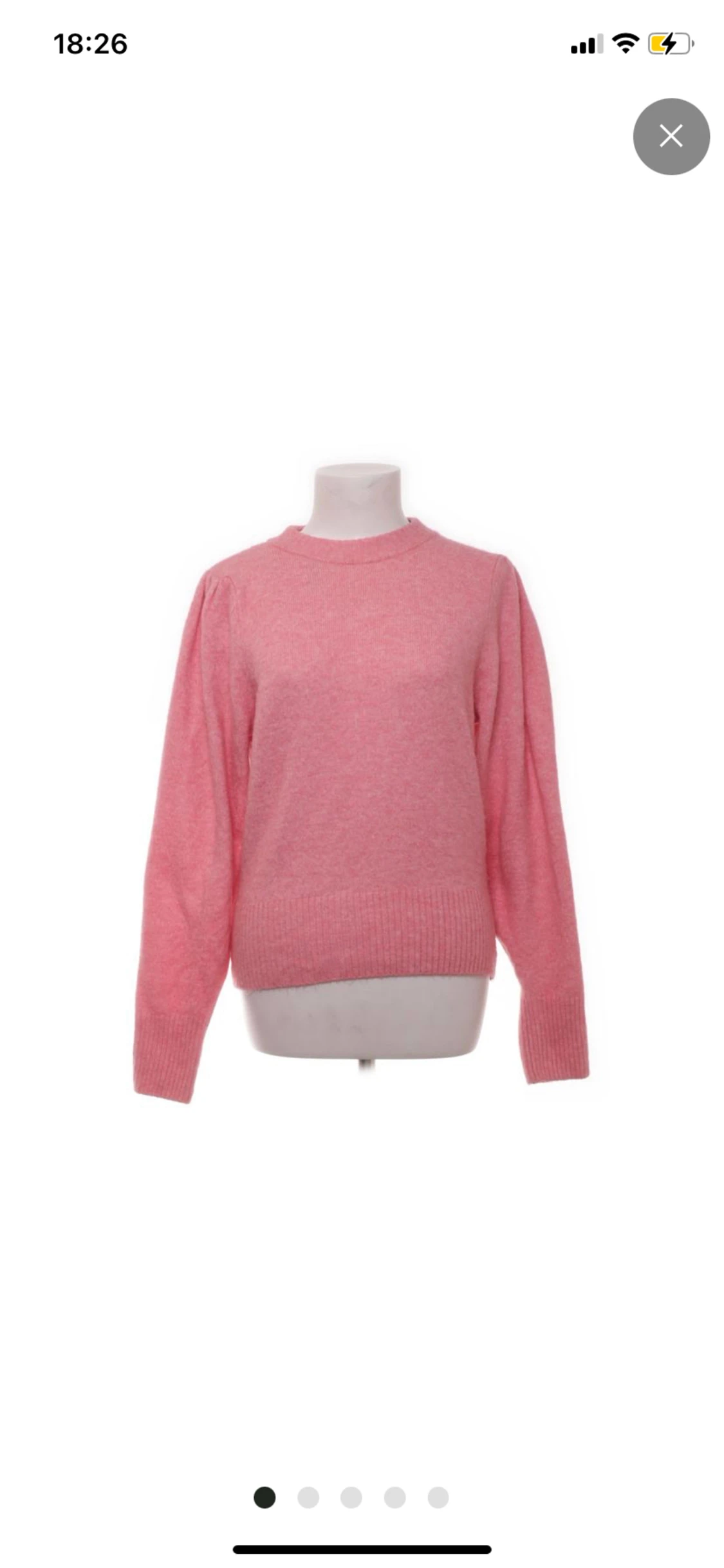 rosa stickad tröja HM