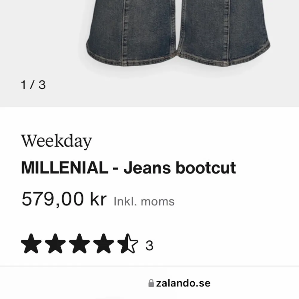 Dem passar inte mig men har råkat dra av lappen så kan inte lämna tillbaka dem. Använda 1 gång. I storlek 32. Jeans & Byxor.