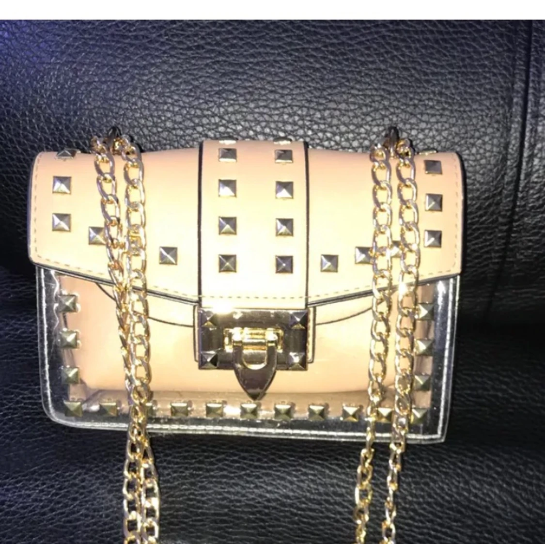 beige väska / axelväska 2 i 1