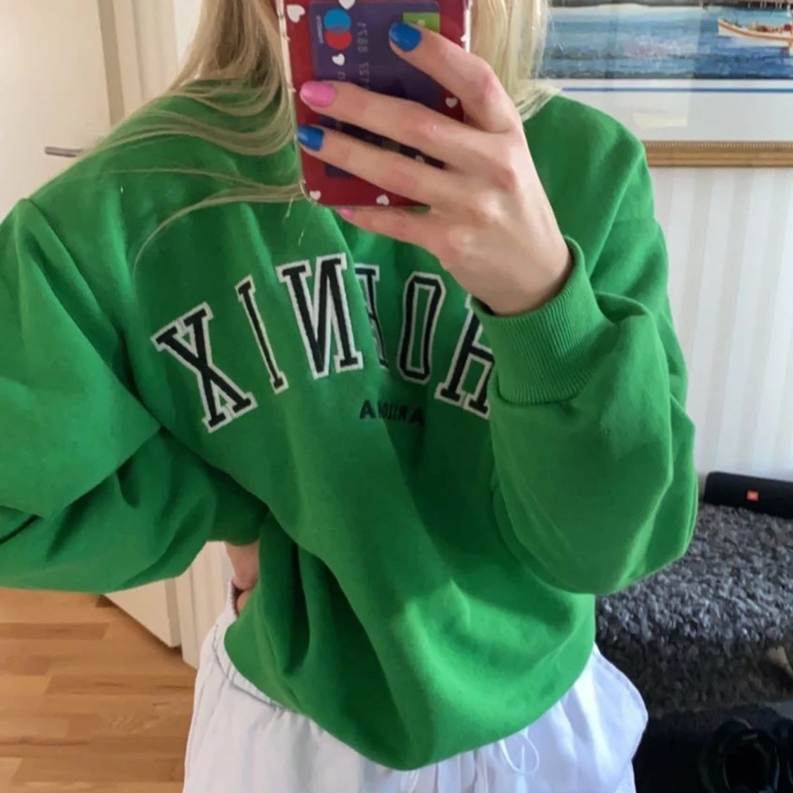 Sweatshirt med tryck - 91