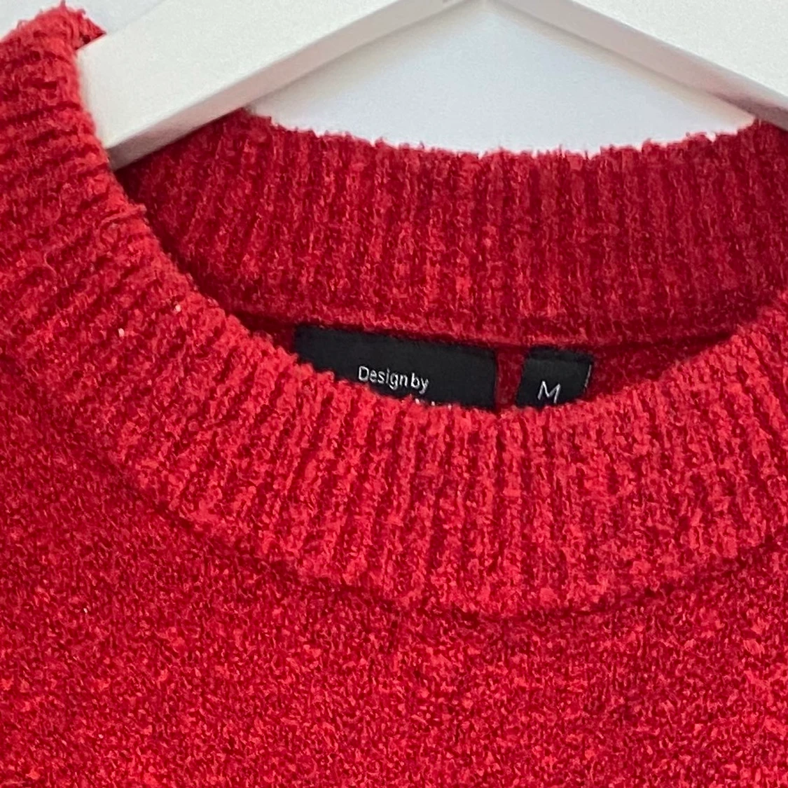 Röd varm fluffig tröja - 90