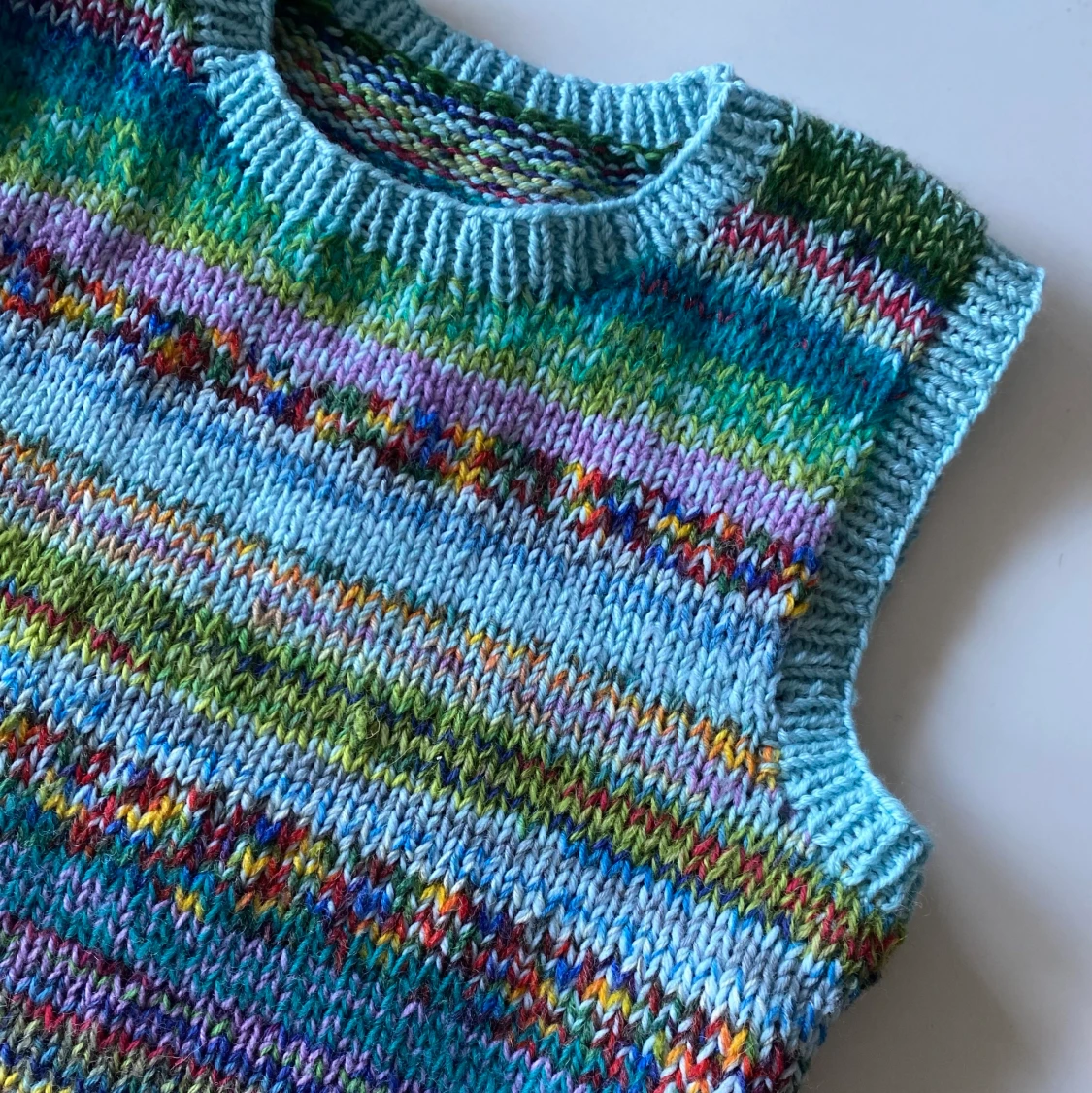 Stickad slipover 70s vintagestil - 91