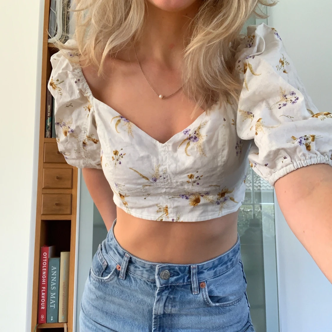 Blommig top 
