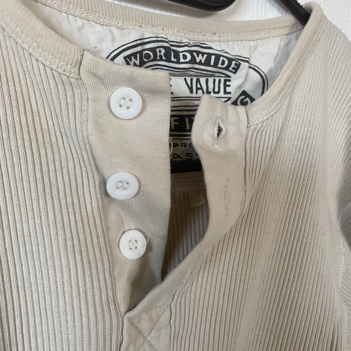 Beige vintage långärmad tröja - 90