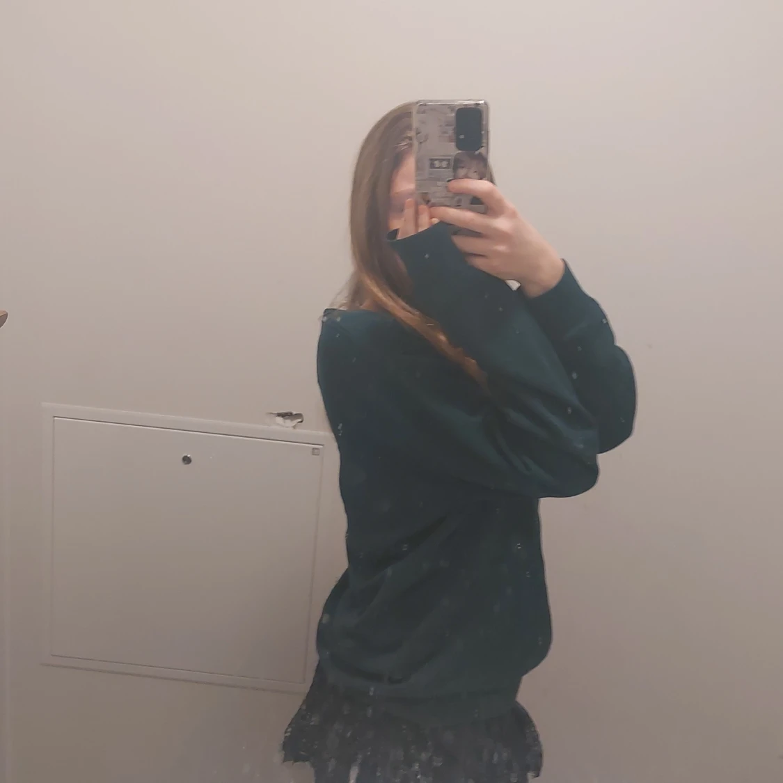 Grön stickadtröja - 90