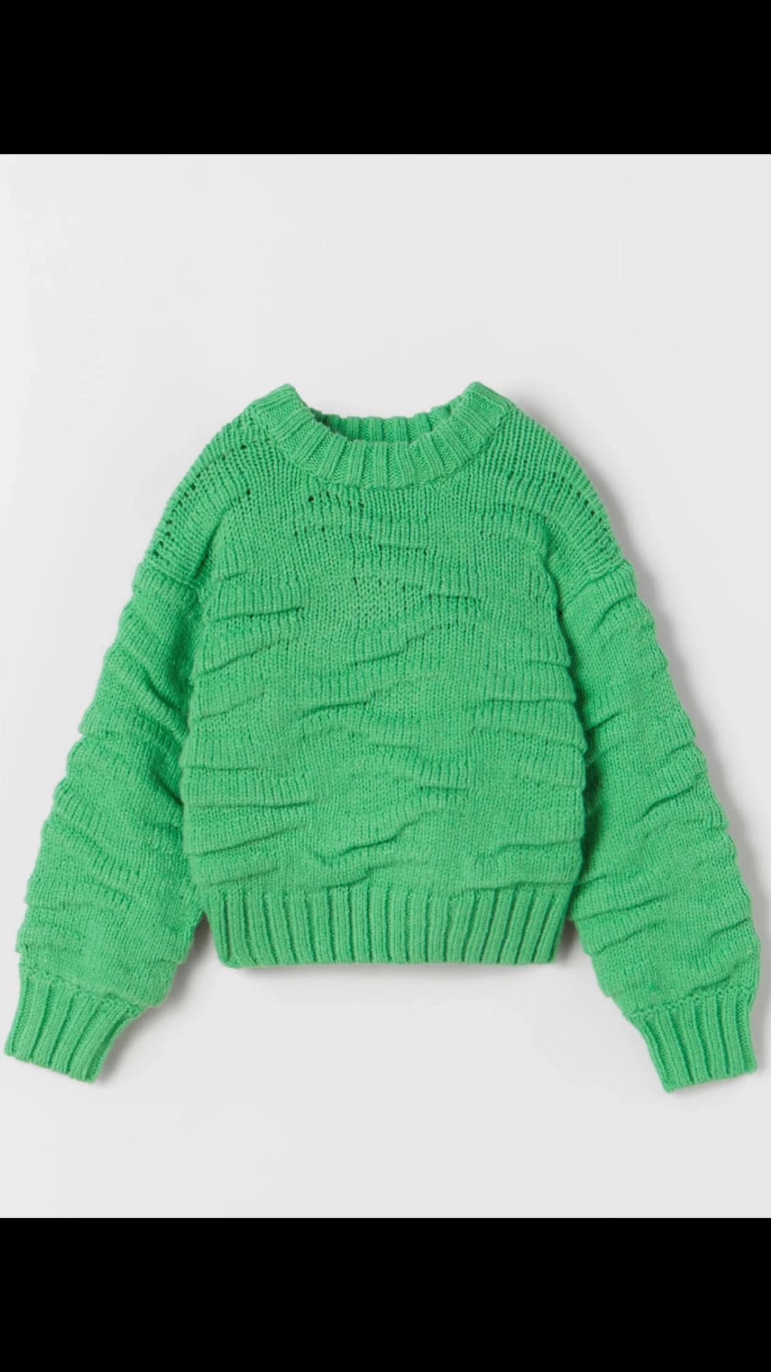 Grön stickad zara tröja