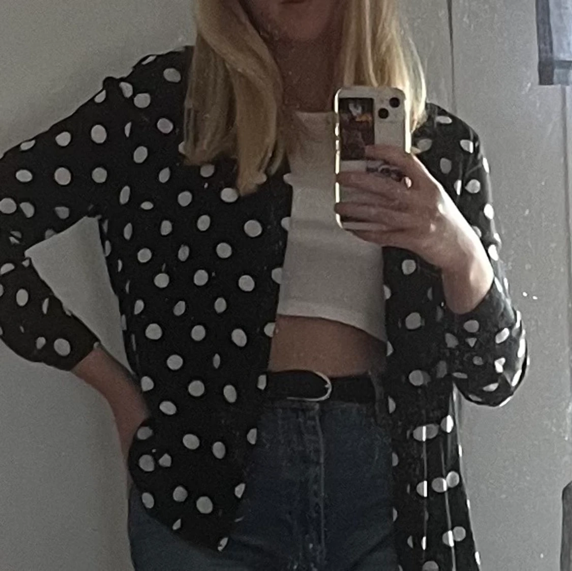 H&M divided prickig skjorta - 90