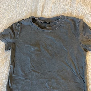 Grå T-shirt från Zara - Stentvättad grå T-shirt. Storlek M men liten i storleken. Passar mer som en S. 