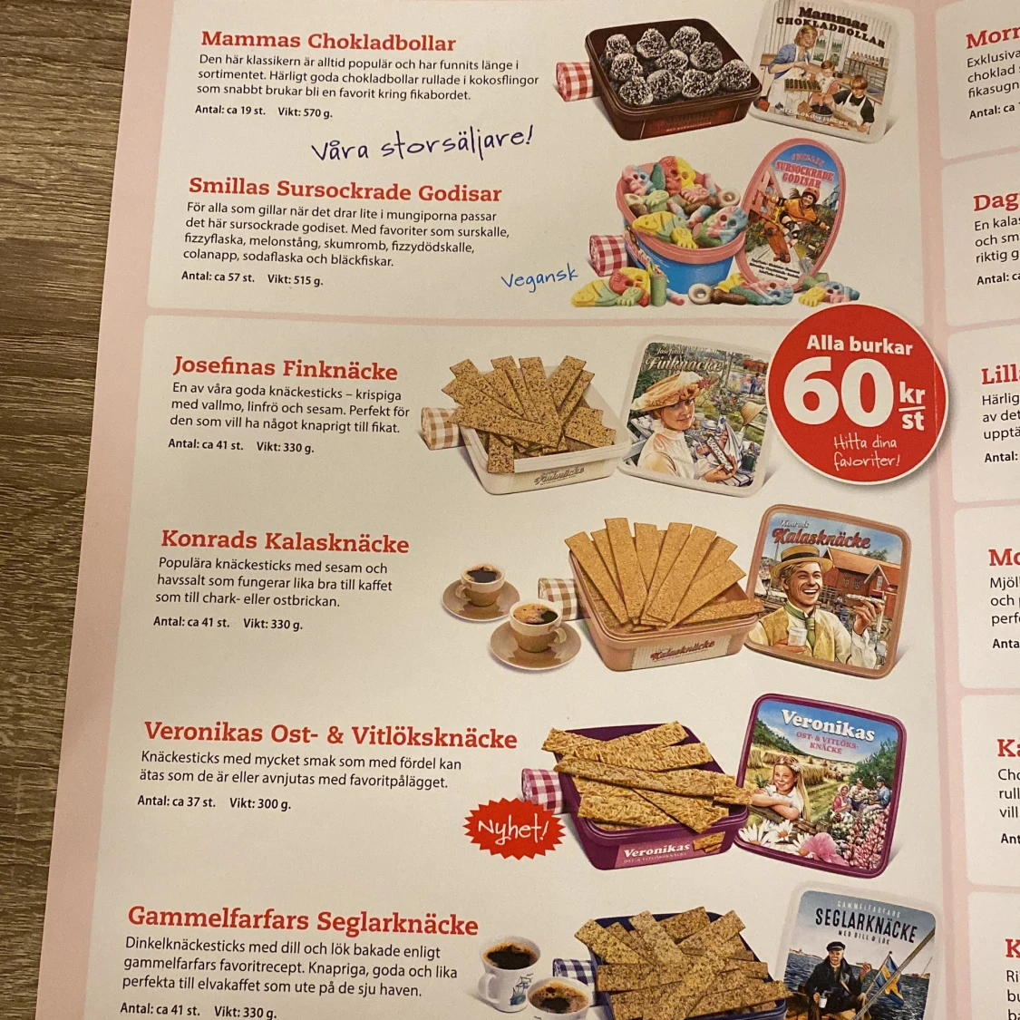Utsökta kakor och snacks