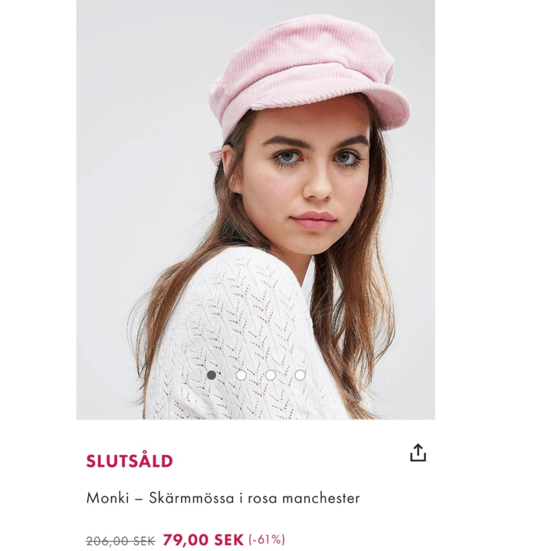 Monki keps i rosa manchester 💕  - 91