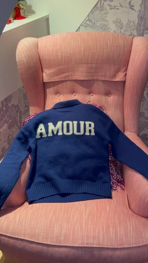 Zadig tröja  - Säljer min superfina Zadig tröja i färgen blå med ”AMOUR” på. 💗 Använd några gånger men är i väldigt bra skick!   Jag säljer den för 600 kr, nypris 1268 kr (på rea). Köparen står för frakten, jag kan mötas upp. 💗