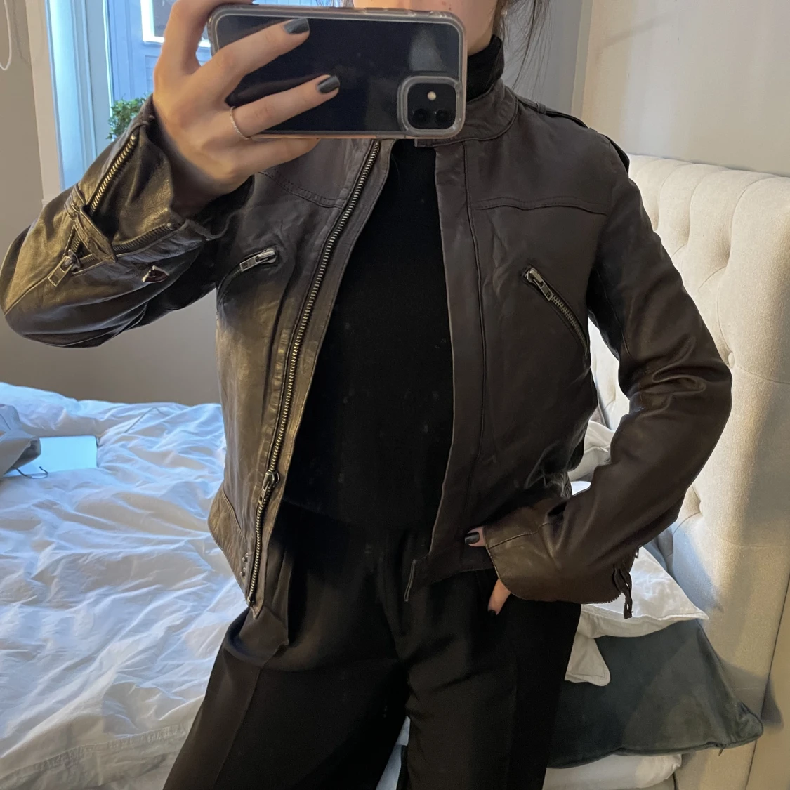 Vintage skinnjacka - 90